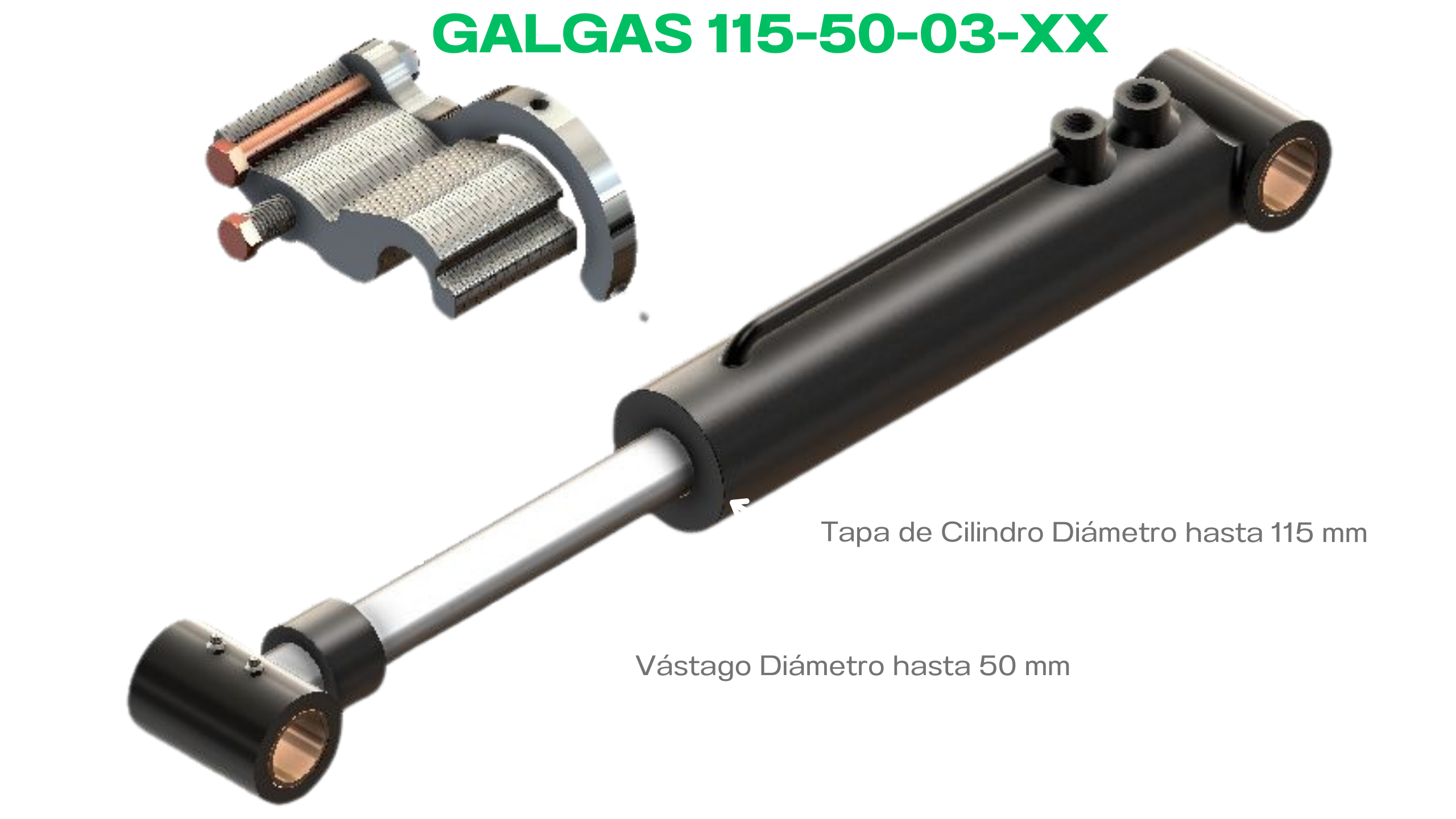 Topes para Cilindros Hidráulicos tipo GALGAS marca PRÁCTICO